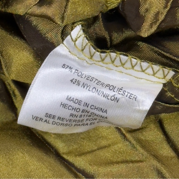 Laura Plus Green Crinkle Ruffle Sleeve Button Up Whimsical Gypsy Blouse Top 2X - Picture 10 of 14